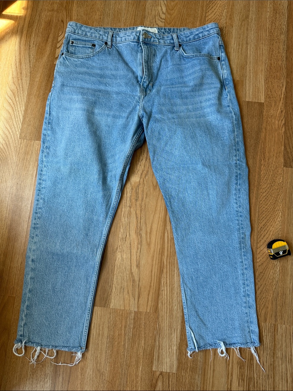 Topshop Light Blue Relaxed Women Jeans, size 36/32(91sm-82 sm)